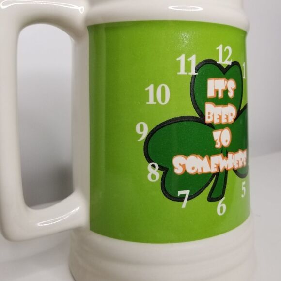 St. Patrick's Day Irish Ceramic Stein Large Mug / It's Beer 30 Somewhere 44oz - Picture 5 of 11